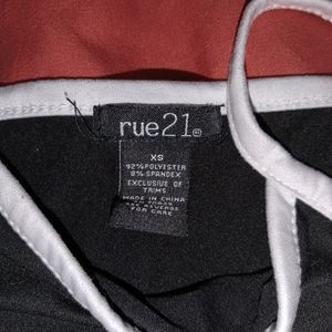 Rude 21 black crop top